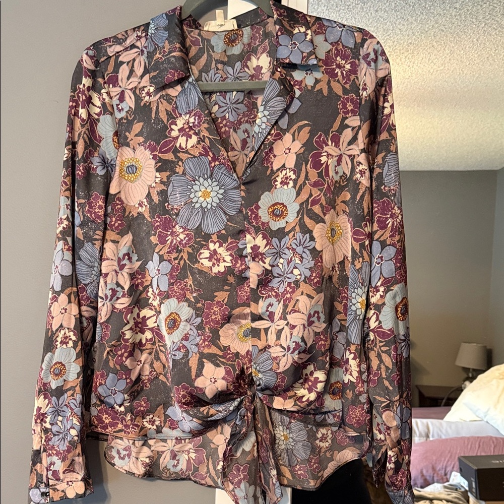 Floral Long Sleeve Women's Top